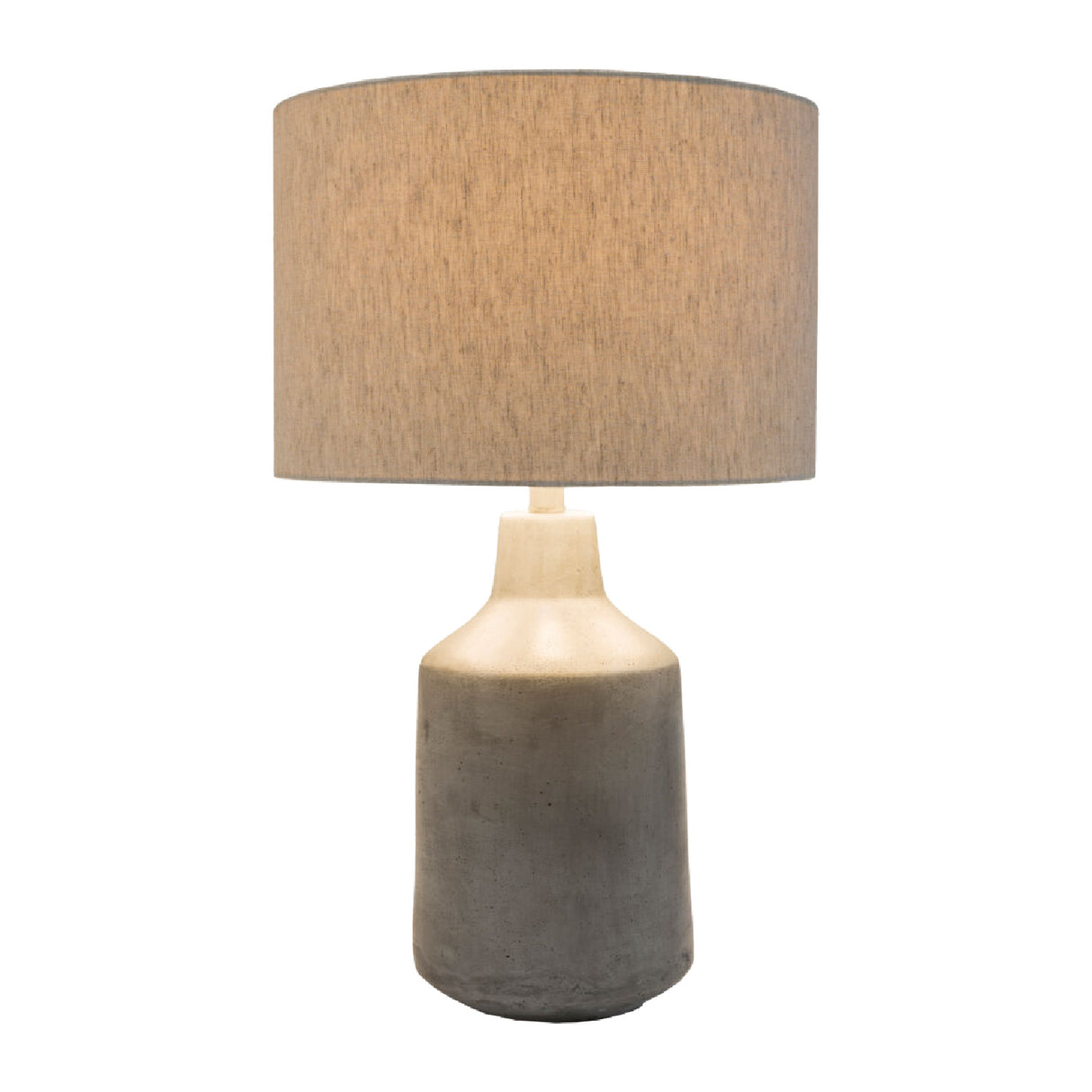  Modern European furniture - Concrete Base Linen Table Lamp - www.oroa.com | Oroa.com