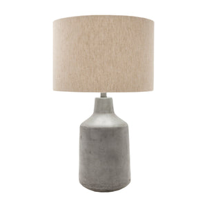   Modern European furniture - Concrete Base Linen Table Lamp - www.oroa.com | Oroa.com