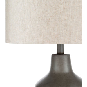   Modern European furniture - Concrete Base Linen Table Lamp - www.oroa.com | Oroa.com