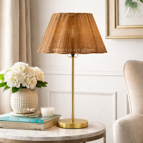   Modern European furniture - Wavy Rattan Accent Table Lamp - www.oroa.com | Oroa.com