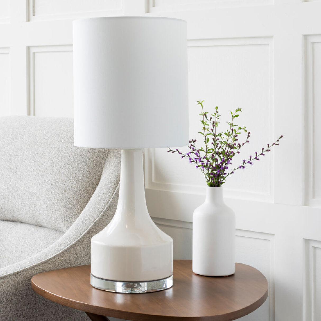   Modern European furniture - Glazed Ceramic Cotton Table Lamp - www.oroa.com | Oroa.com