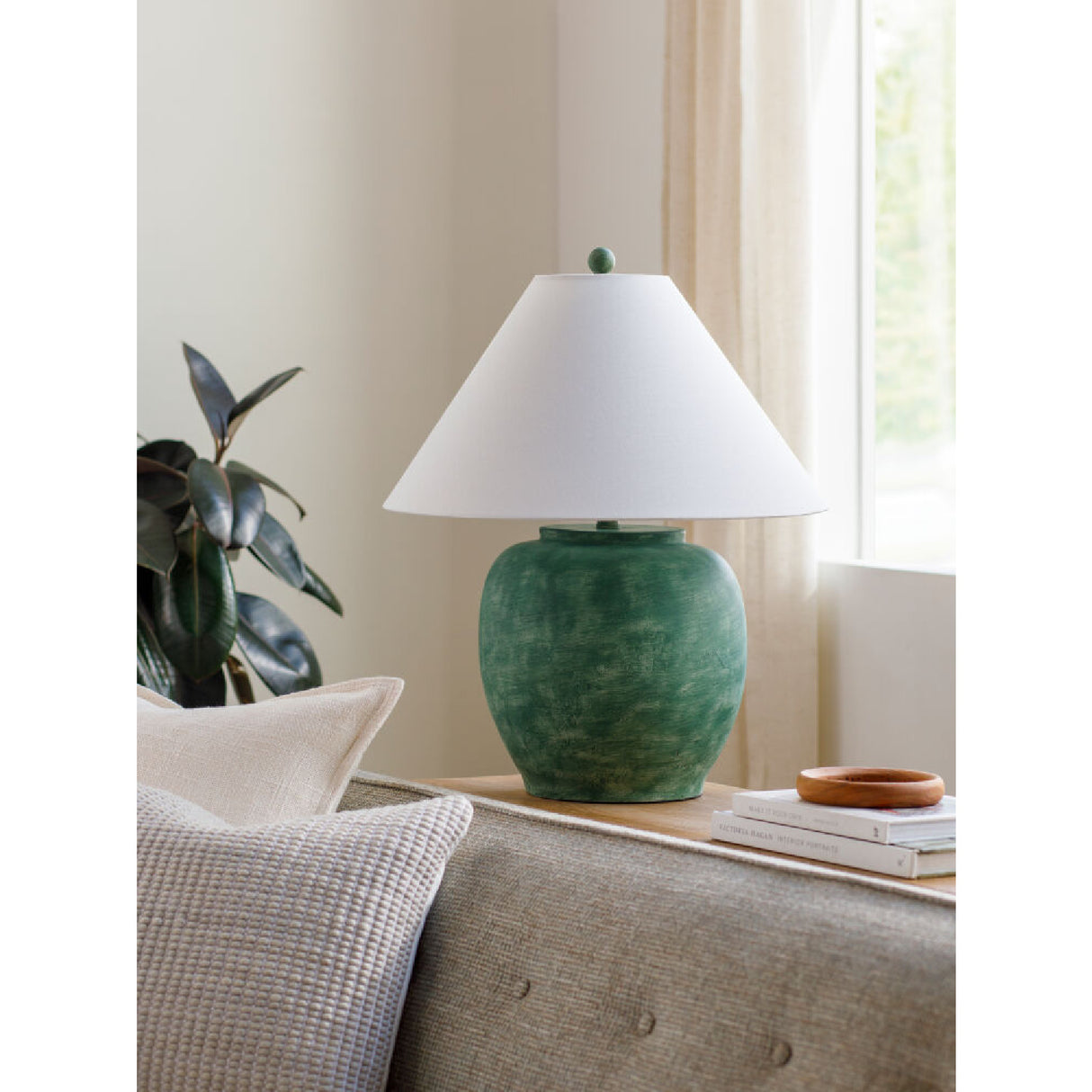   Modern European furniture - Painted Cement Linen Table Lamp - www.oroa.com | Oroa.com