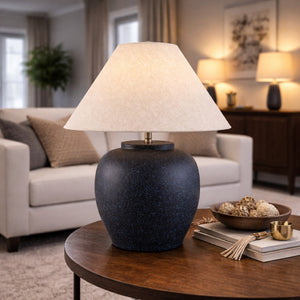  Modern European furniture - Painted Cement Linen Table Lamp - www.oroa.com | Oroa.com