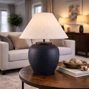   Modern European furniture - Painted Cement Linen Table Lamp - www.oroa.com | Oroa.com