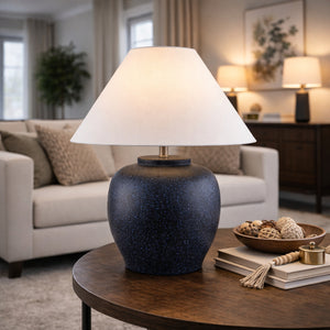   Modern European furniture - Painted Cement Linen Table Lamp - www.oroa.com | Oroa.com
