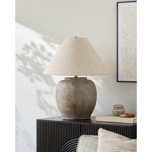   Modern European furniture - Painted Cement Linen Table Lamp - www.oroa.com | Oroa.com