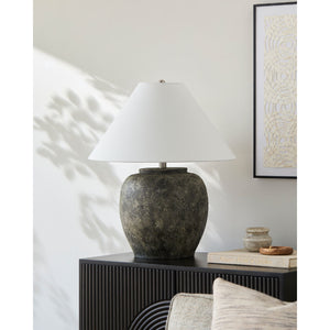   Modern European furniture - Painted Cement Linen Table Lamp - www.oroa.com | Oroa.com