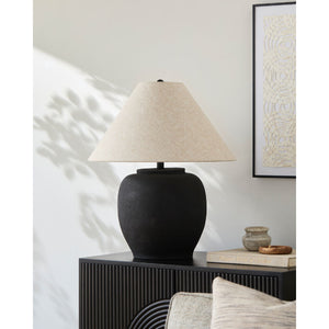   Modern European furniture - Painted Cement Linen Table Lamp - www.oroa.com | Oroa.com