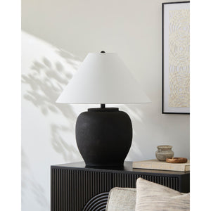   Modern European furniture - Painted Cement Linen Table Lamp - www.oroa.com | Oroa.com