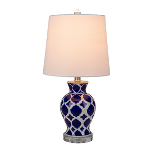   Modern European furniture - Blue Patterned Ceramic Table Lamp - www.oroa.com | Oroa.com