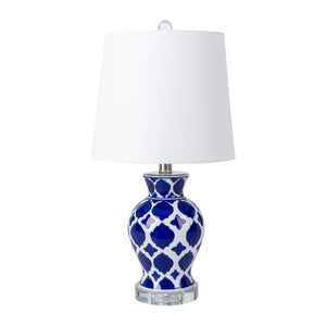   Modern European furniture - Blue Patterned Ceramic Table Lamp - www.oroa.com | Oroa.com