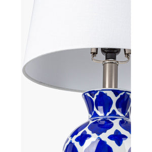  Modern European furniture - Blue Patterned Ceramic Table Lamp - www.oroa.com | Oroa.com
