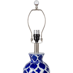   Modern European furniture - Blue Patterned Ceramic Table Lamp - www.oroa.com | Oroa.com