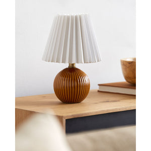   Modern European furniture - Pleated Linen Ceramic Table Lamp - www.oroa.com | Oroa.com