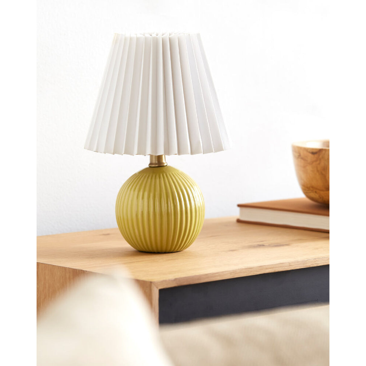   Modern European furniture - Pleated Linen Ceramic Table Lamp - www.oroa.com | Oroa.com