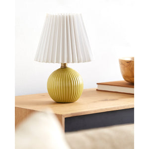   Modern European furniture - Pleated Linen Ceramic Table Lamp - www.oroa.com | Oroa.com