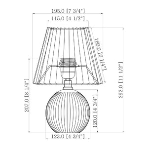   Modern European furniture - Pleated Linen Ceramic Table Lamp - www.oroa.com | Oroa.com