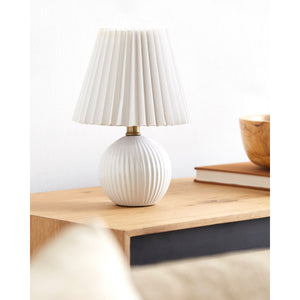   Modern European furniture - Pleated Linen Ceramic Table Lamp - www.oroa.com | Oroa.com