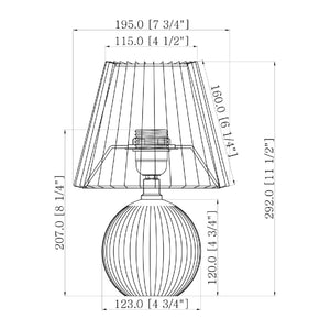   Modern European furniture - Pleated Linen Ceramic Table Lamp - www.oroa.com | Oroa.com