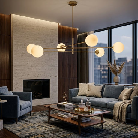   Modern European furniture - White Glass Sputnik Chandelier - www.oroa.com | Oroa.com