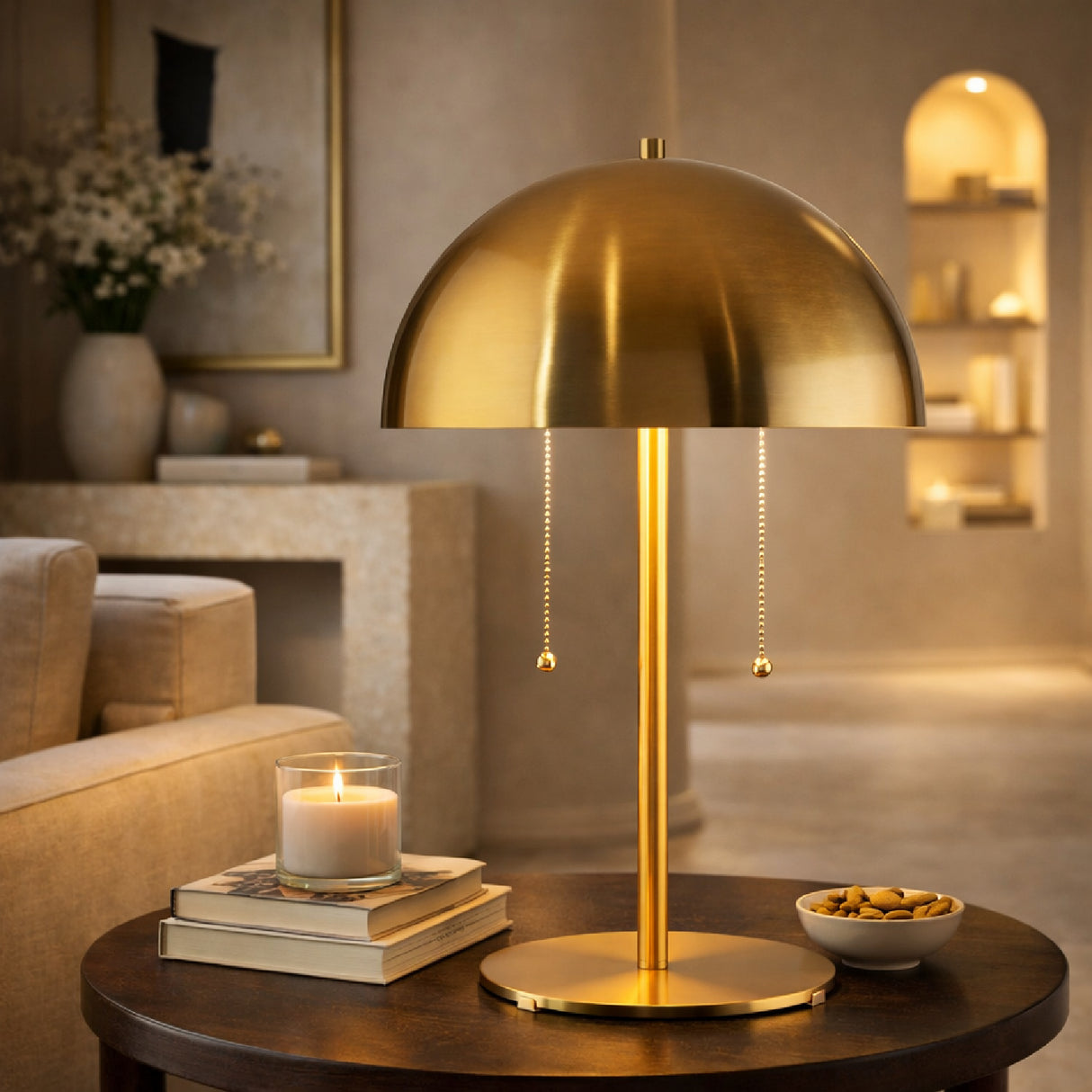   Modern European furniture - Gold Dome Accent Table Lamp - www.oroa.com | Oroa.com