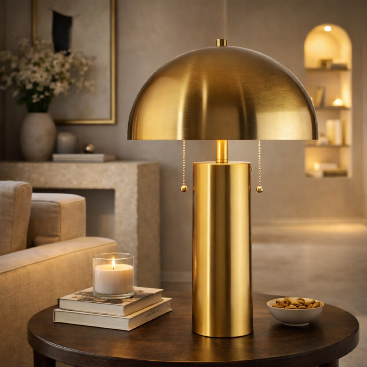   Modern European furniture - Gold Dome Accent Table Lamp - www.oroa.com | Oroa.com