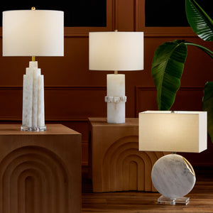   Modern European furniture - Round White Marble Table Lamp - www.oroa.com | Oroa.com