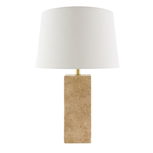   Modern European furniture - Square Travertine Table Lamp - www.oroa.com | Oroa.com