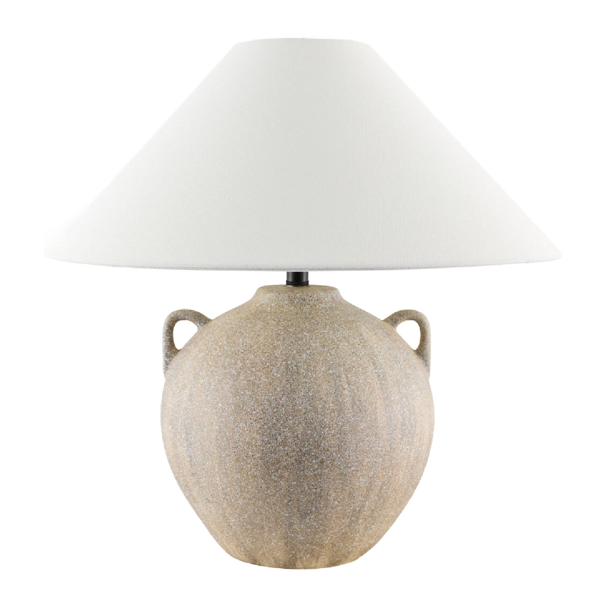   Modern European furniture - Brown Ceramic Linen Table Lamp - www.oroa.com | Oroa.com
