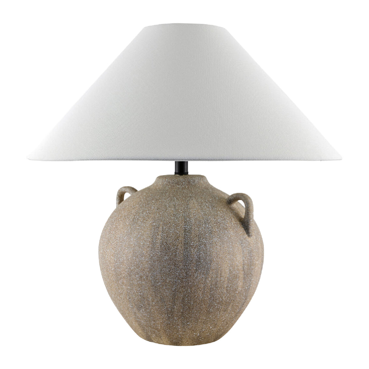   Modern European furniture - Brown Ceramic Linen Table Lamp - www.oroa.com | Oroa.com