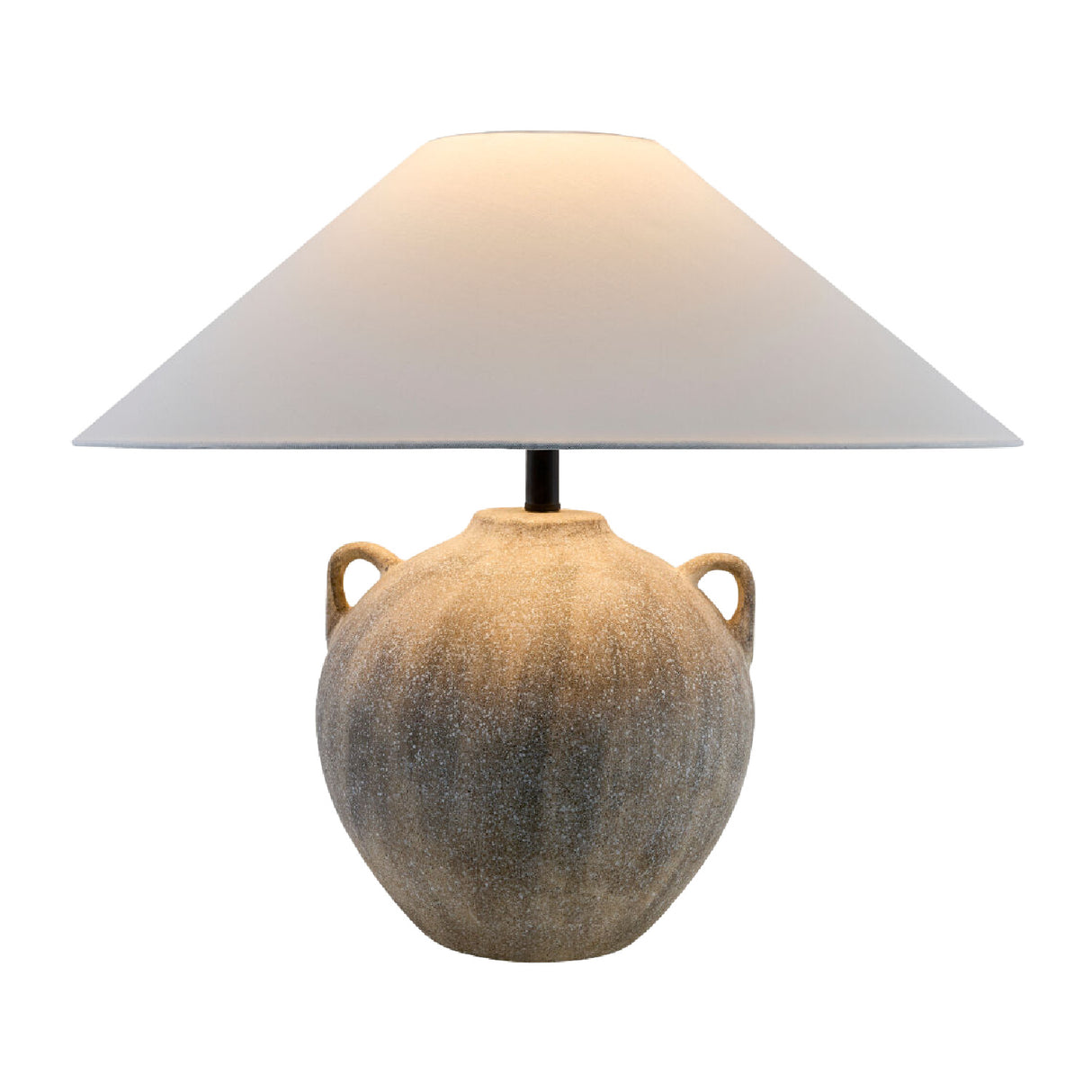   Modern European furniture - Brown Ceramic Linen Table Lamp - www.oroa.com | Oroa.com