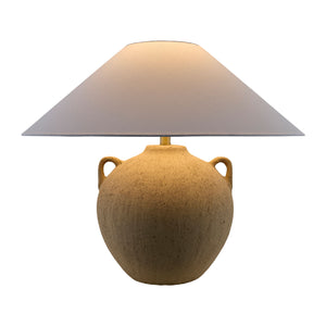   Modern European furniture - Brown Ceramic Linen Table Lamp - www.oroa.com | Oroa.com