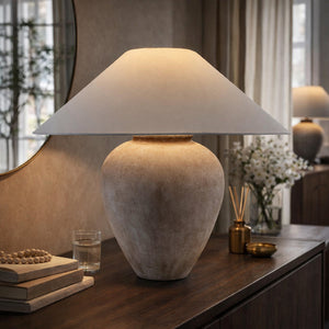   Modern European furniture - Glazed Brown Ceramic Table Lamp - www.oroa.com | Oroa.com