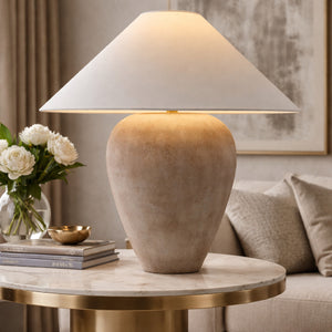   Modern European furniture - Glazed Brown Ceramic Table Lamp - www.oroa.com | Oroa.com