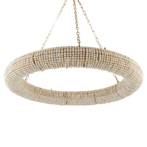   Modern European furniture - Cream Wood Beads 8-Light Chandelier - www.oroa.com | Oroa.com