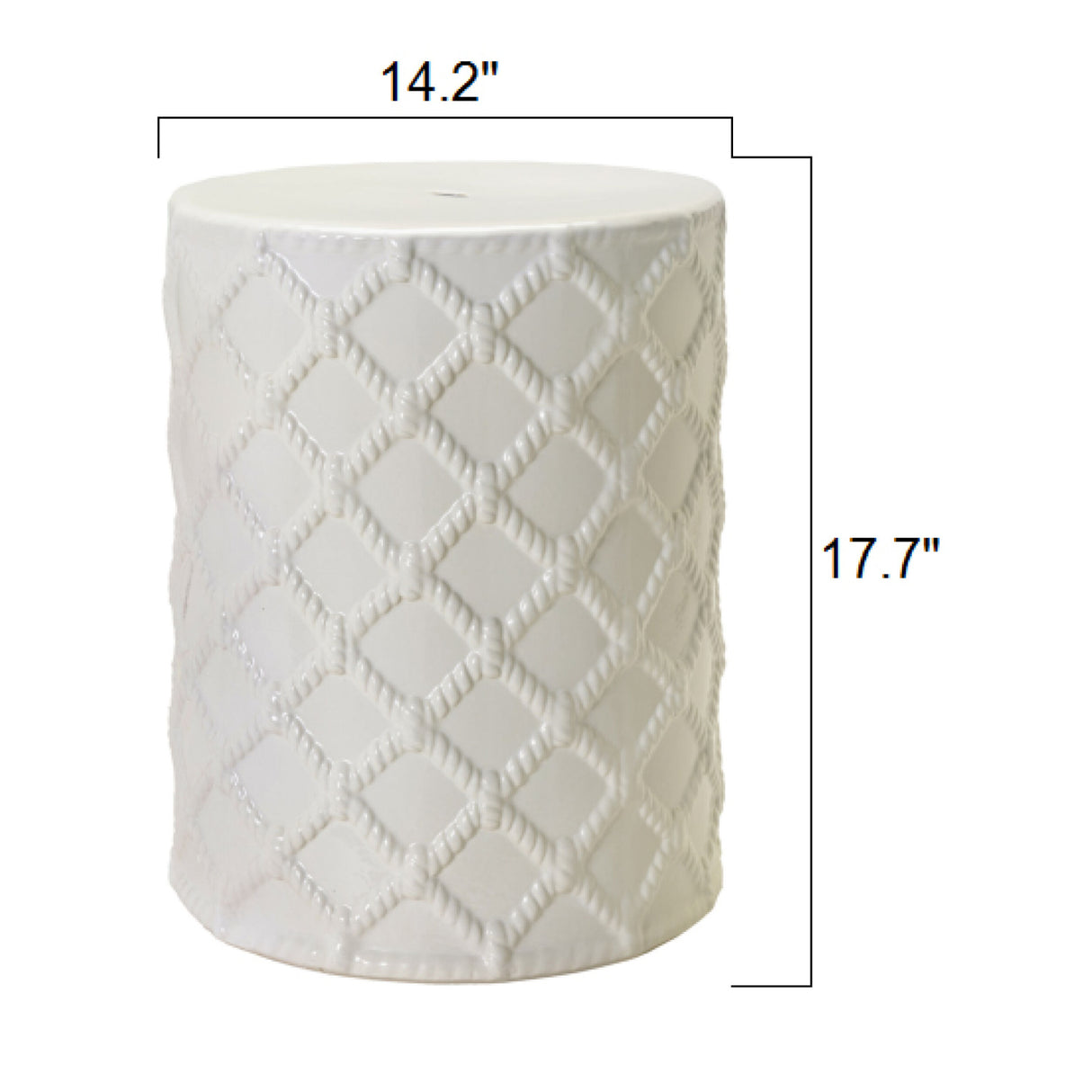   Modern European furniture - Lattice Patterned Ceramic Garden Stool - www.oroa.com | Oroa.com