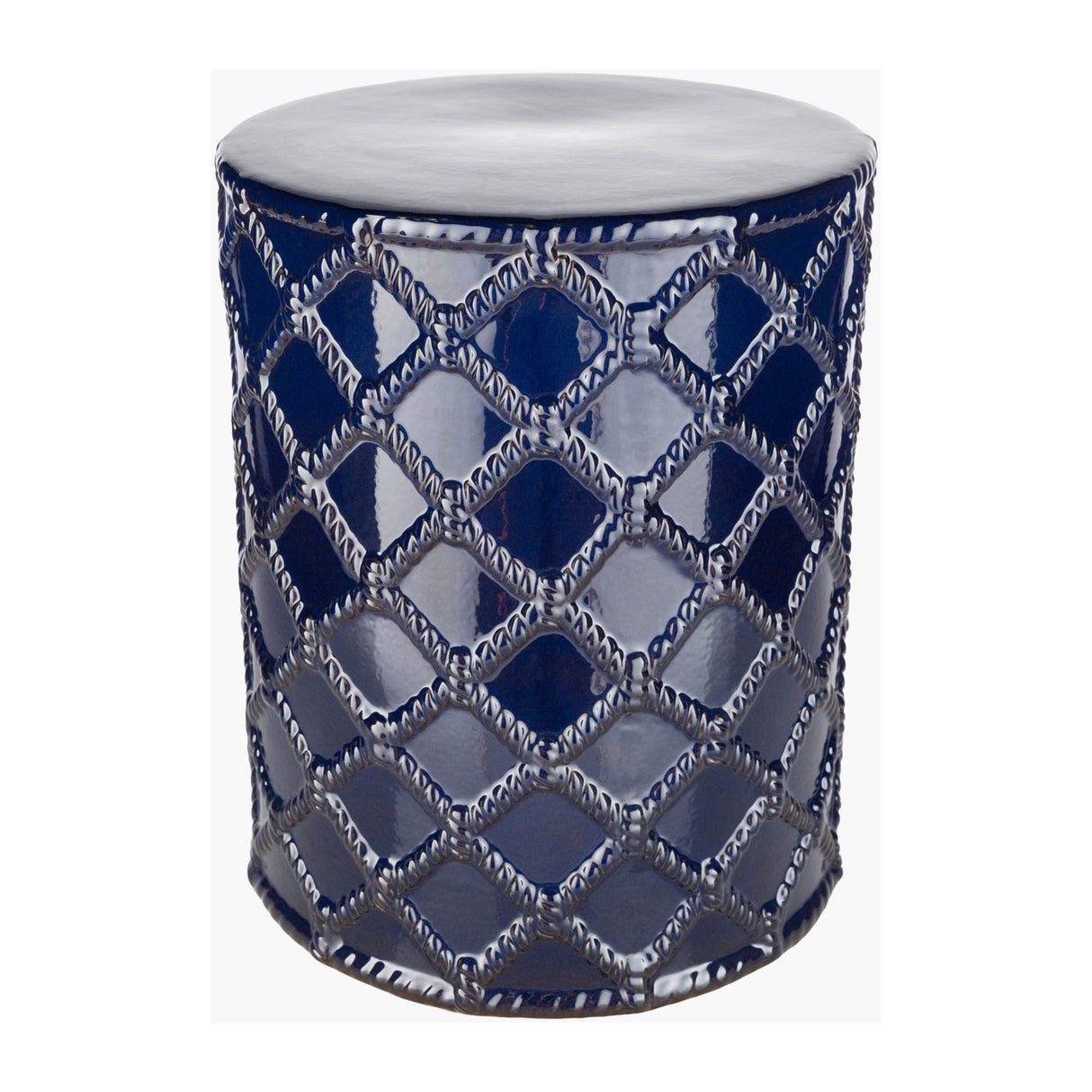   Modern European furniture - Lattice Patterned Ceramic Garden Stool - www.oroa.com | Oroa.com