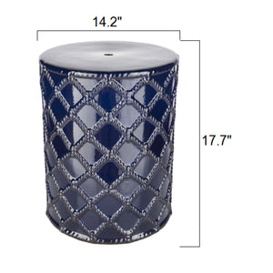   Modern European furniture - Lattice Patterned Ceramic Garden Stool - www.oroa.com | Oroa.com