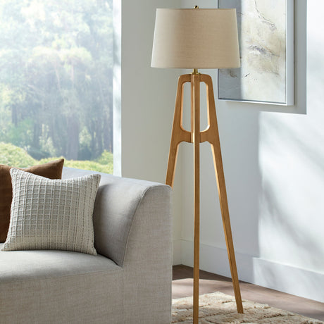   Modern European furniture - Brown Rubberwood Floor Lamp - www.oroa.com | Oroa.com