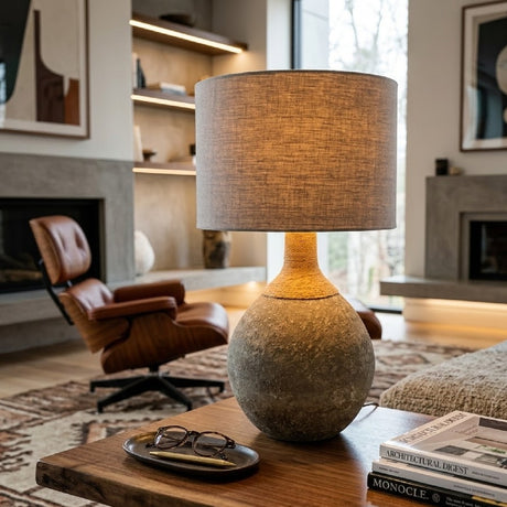   Modern European furniture - Khaki Linen Accent Table Lamp - www.oroa.com | Oroa.com