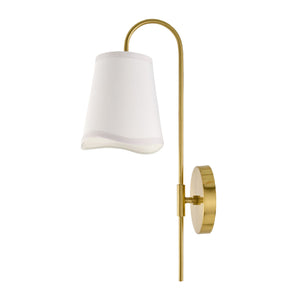   Modern European furniture - Wavy White Linen Wall Lamp - www.oroa.com | Oroa.com