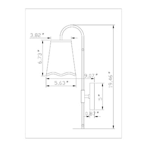   Modern European furniture - Wavy White Linen Wall Lamp - www.oroa.com | Oroa.com