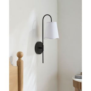  Modern European furniture - Wavy White Linen Wall Lamp - www.oroa.com | Oroa.com