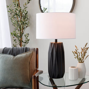   Modern European furniture - Black Ceramic Faceted Table Lamp - www.oroa.com | Oroa.com