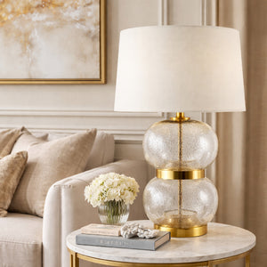   Modern European furniture - Textured Clear Glass Table Lamp - www.oroa.com | Oroa.com