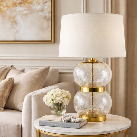   Modern European furniture - Textured Clear Glass Table Lamp - www.oroa.com | Oroa.com