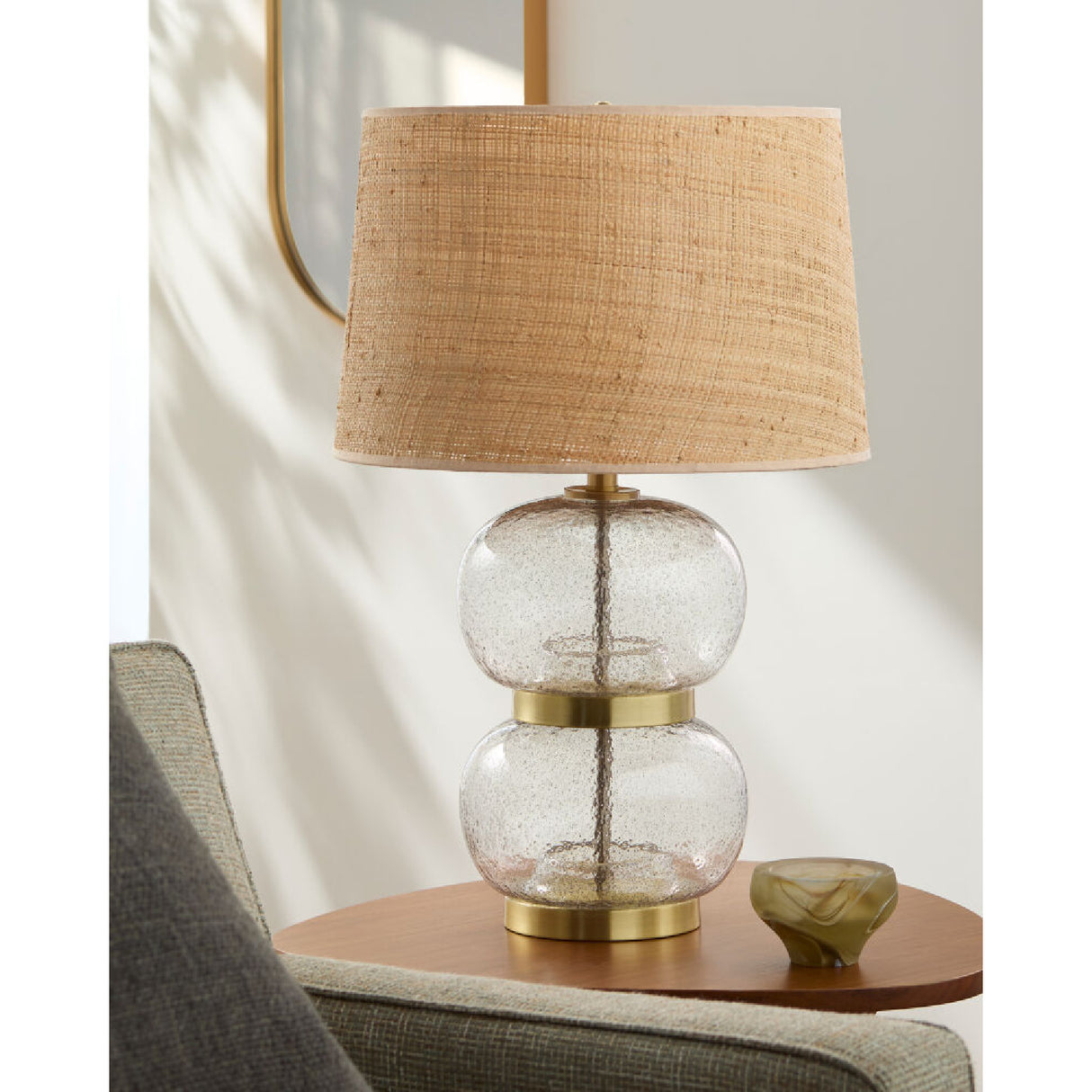   Modern European furniture - Textured Clear Glass Table Lamp - www.oroa.com | Oroa.com