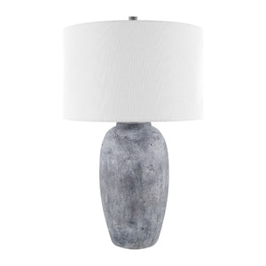   Modern European furniture - Linen Painted Cement Table Lamp - www.oroa.com | Oroa.com
