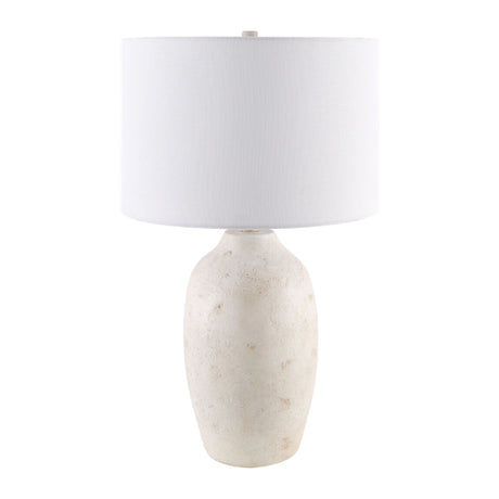  Modern European furniture - Linen Painted Cement Table Lamp - www.oroa.com | Oroa.com