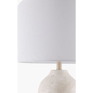   Modern European furniture - Linen Painted Cement Table Lamp - www.oroa.com | Oroa.com